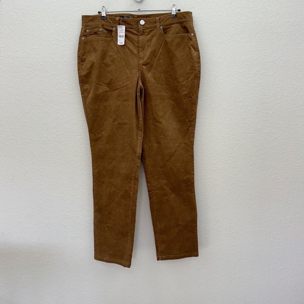 Brooks Brothers Brown Corduroy Pants Womens size 16 NEW